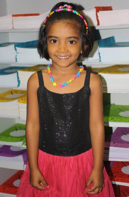 HIPPY KID: Sreenidhi Naren (4) is progressing very well at prep school this year with counting and the alphabet, and her teacher says she is ahead of her age group. Photo: Esther MacIntyre