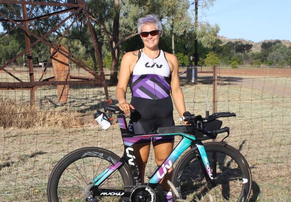 TOUGH COOKIE: Elle Goodall has lost a whopping 120 kilograms since taking up the sport of triathlon, and returns to Julia Creek's Dirt 'n' Dust this weekend. Photo: Esther MacIntyre