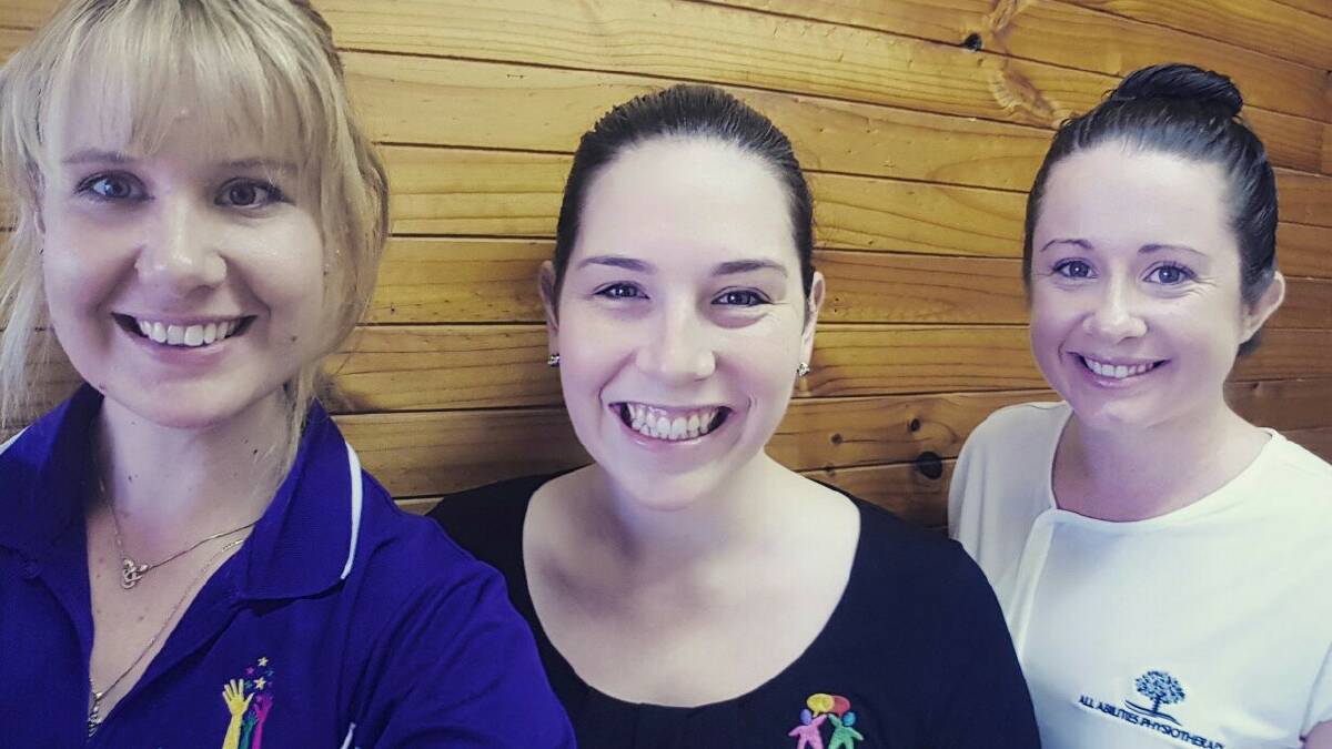 Occupational Therapist, Shannon Goodwin; Speech and Language Therapist, Kate Thomson; Physiotherapist, Prue Clark.