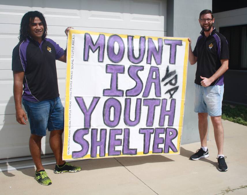 YOUTH WEEK: Lagi Seruvatu and Aaron Quilty at Mount Isa Youth Shelter, where Friday's Ultimate Cook Off will take place. Photo: Esther MacIntyre