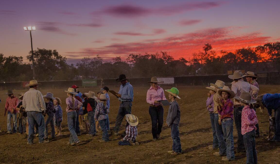 JULIA CREEK: Locals and visitors enjoy a beautiful evening view as the sun sets over Julia Creek campdraft in May 2016. Photo: file