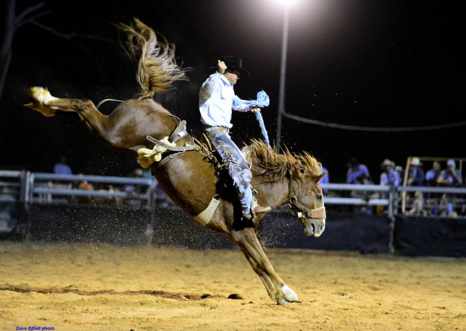 Anthony Caldwell will be hard to beat in the open saddle bronc at Richmond on Saturday. Picture: Dave Ethell 