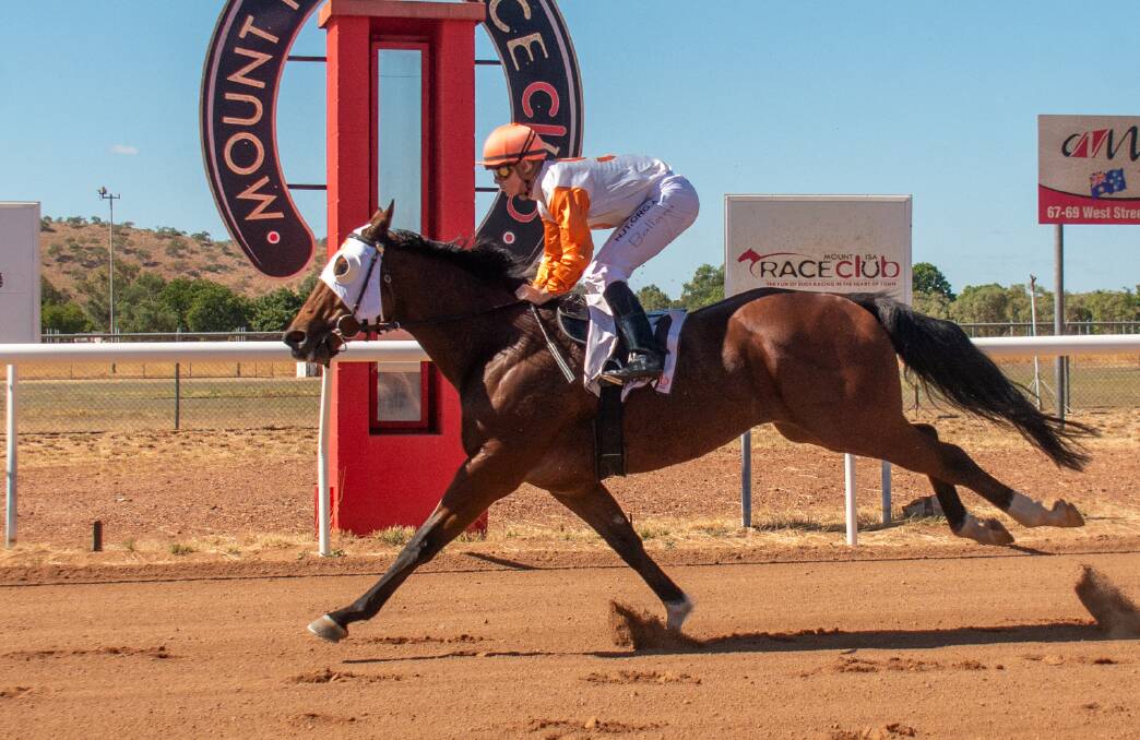 North-west Queensland sprinter Tango Rain ridden by Dan Ballard has now won five races in succession at Mount Isa since April 11. Picture: Jason Hoopert photography.com