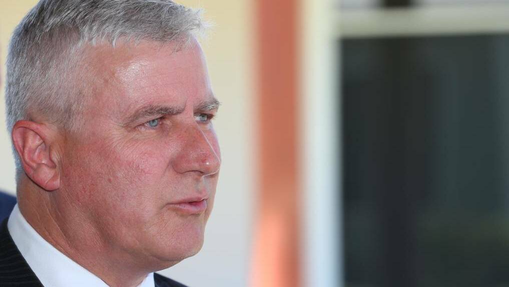  Michael McCormack during a press conference. Picture: Kieren L Tilly
