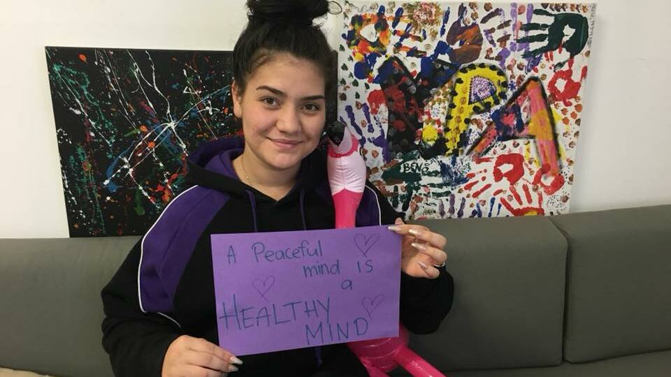AN IMPORTANT MESSAGE: Young People Ahead Peer Youth Mentor Khoya Hogan had a message for all during Mental Health Week. Photo: Supplied