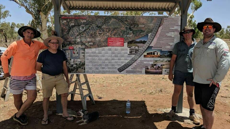 BRINGING HISTORY TO LIFE: Ballara Mining Heritage Trail Committee installed the shade shelter with a history and mining panel.