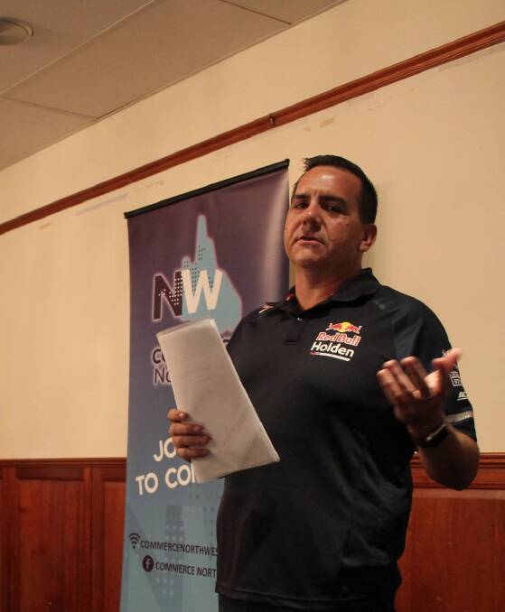 MEMBERS MEETING: Commerce North West 2019 president Travis Crowther talked about membership increases and the MineX expo. Photos: Supplied