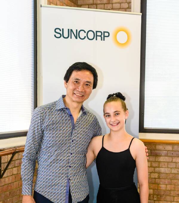 BALLET: Artistic director Li Cunxin and Maddison at the home of Queensland Ballet,  the Thomas Dixon Centre. Photo: Supplied