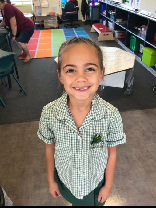 Ruby Steed was all smiles on the first day of school in 2018.