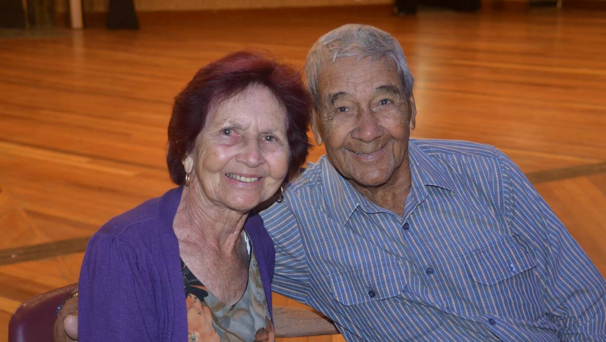 BEAUTIFUL COUPLE: Edna and Ben Trindle were in the mood for listening to good music at the Civic Centre.