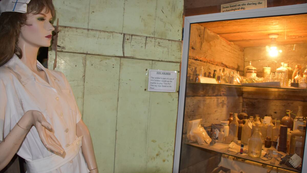 Nurse Beth Anderson displays the medicine cabinet. Photos: Melissa North