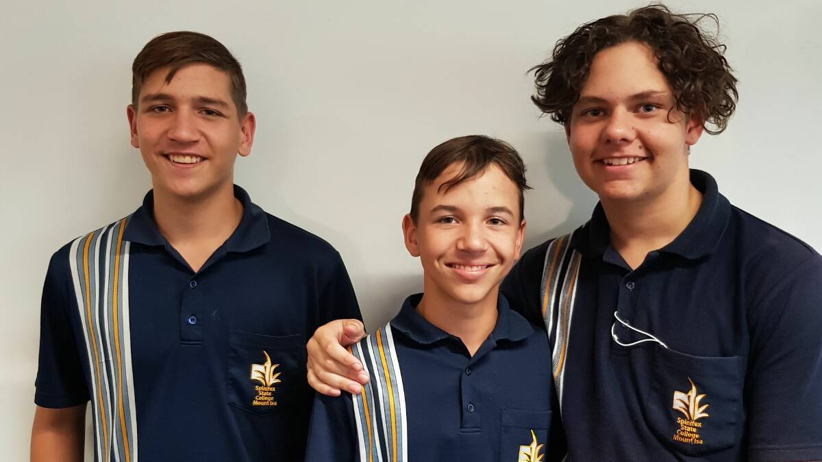 NGAWA MEANS STRONG: Samuel Kumsing, Maxwell Brennan and Tremayne Gammell are taking part in the Indigenous Leadership Development Program. Photo: Supplied