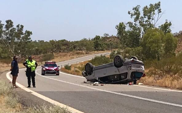 Single vehicle roll over on the Barkly Highway.