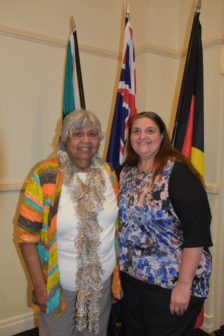 GUEST SPEAKERS: Aunty Mona Phillips and Linda Ford told aspects of their inspirational stories to a crowd of 80 women t the Naidoc Corporate Women's Breakfast. Photos: Melissa North