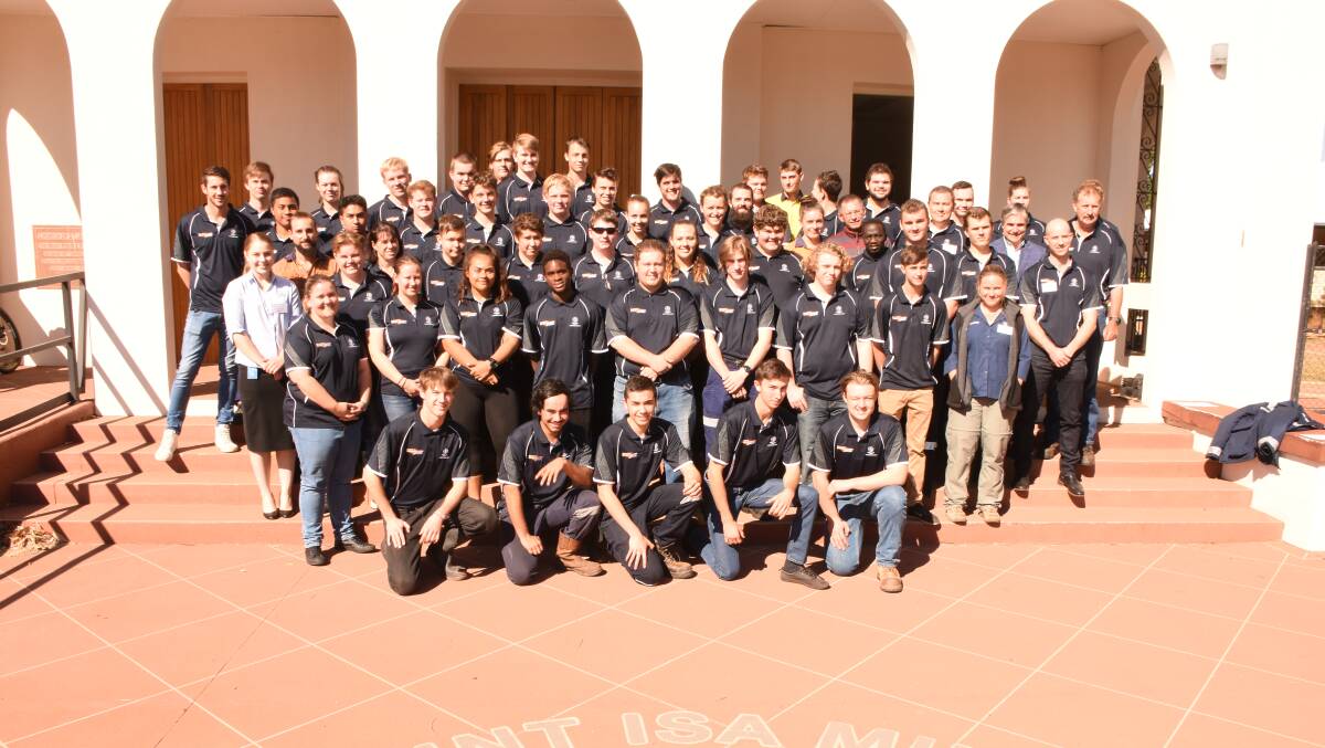 THE GRADUATES: The 2018 graduates of the Queensland Minerals and Energy Academy and their mentors. Photo: Melissa North