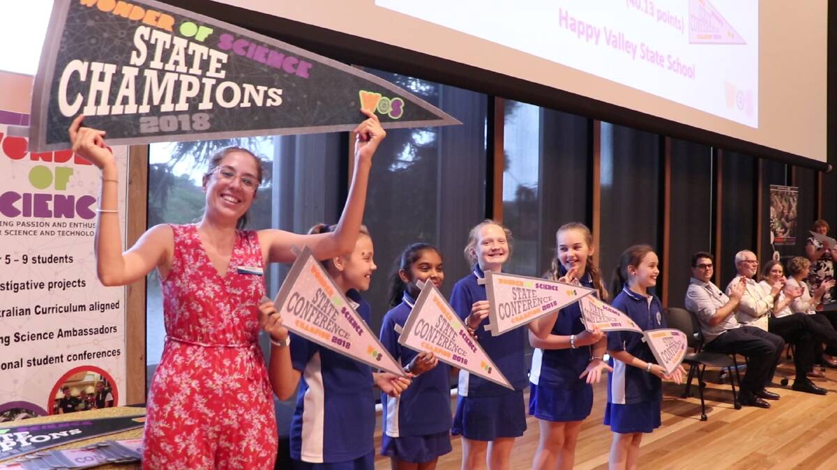 WINNERS: Happy Valley State School students were awarded the title of State Champions in their year level. Photo: Supplied