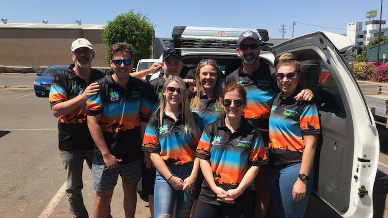The Buffs Club, Zealifi (Hospitality Training and Consulting), Global Beverage Solutions and Southern Cross Austereo provided some relief to drought stricken farmers on the weeekend. Photos: Supplied