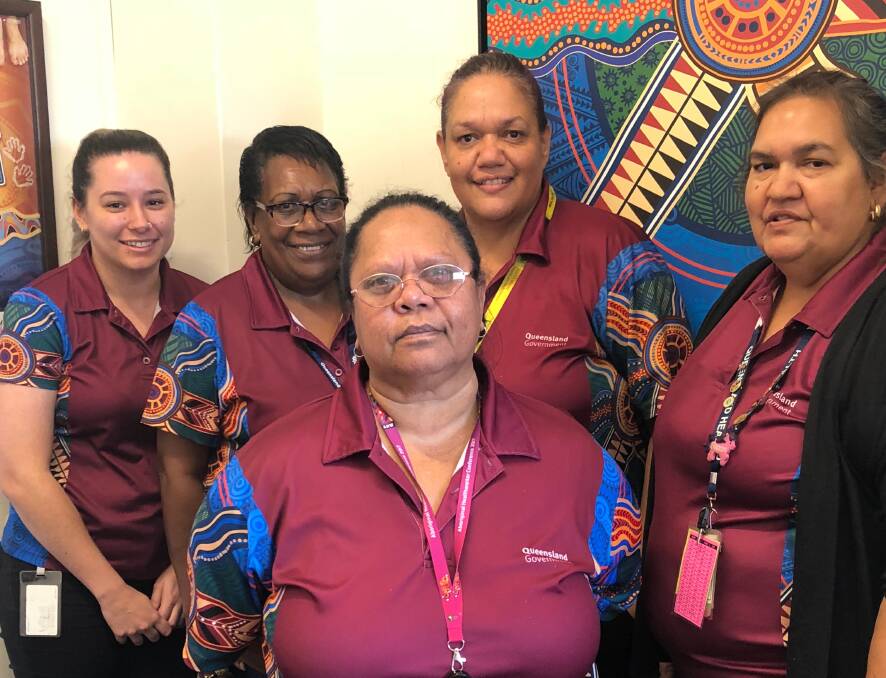 The Indigenous Liaison Officer team: From left: Roxanne Chapman, Joice Reuben, Rhonda West, Regina Mullins, and Sharon Savuro.