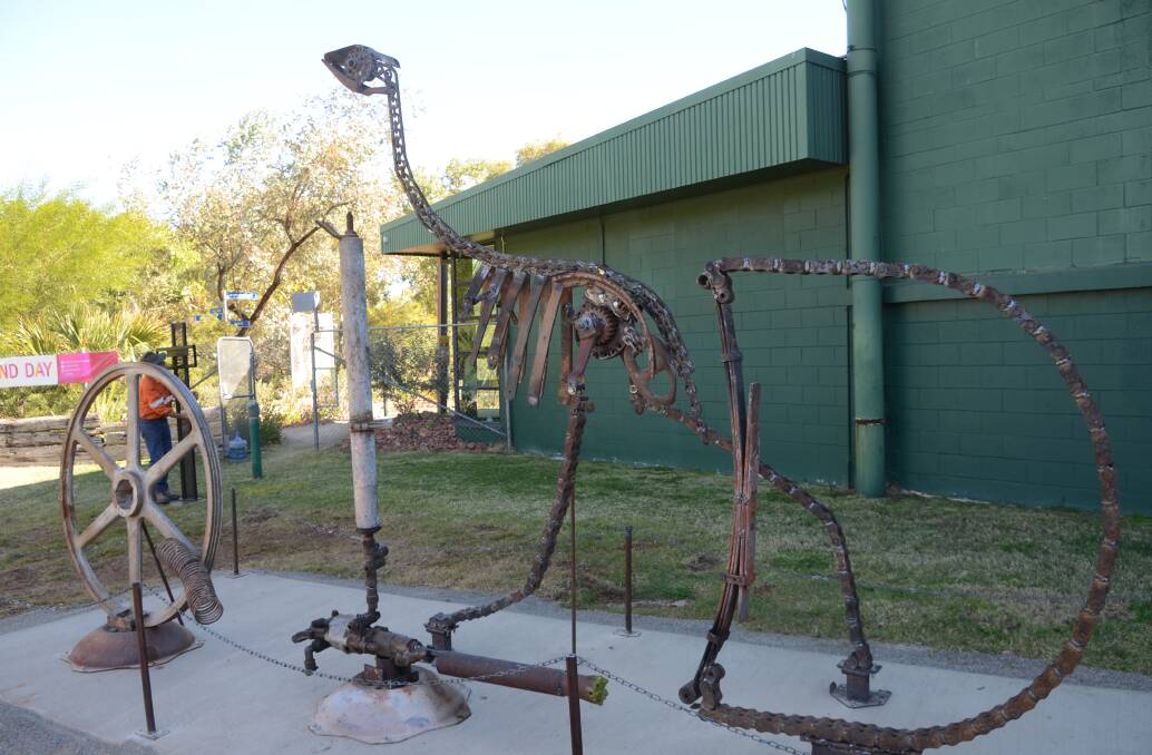 QUEENSLAND: The two metal art sculptures near the back carpark at Outback at Isa. Photos: Melissa North