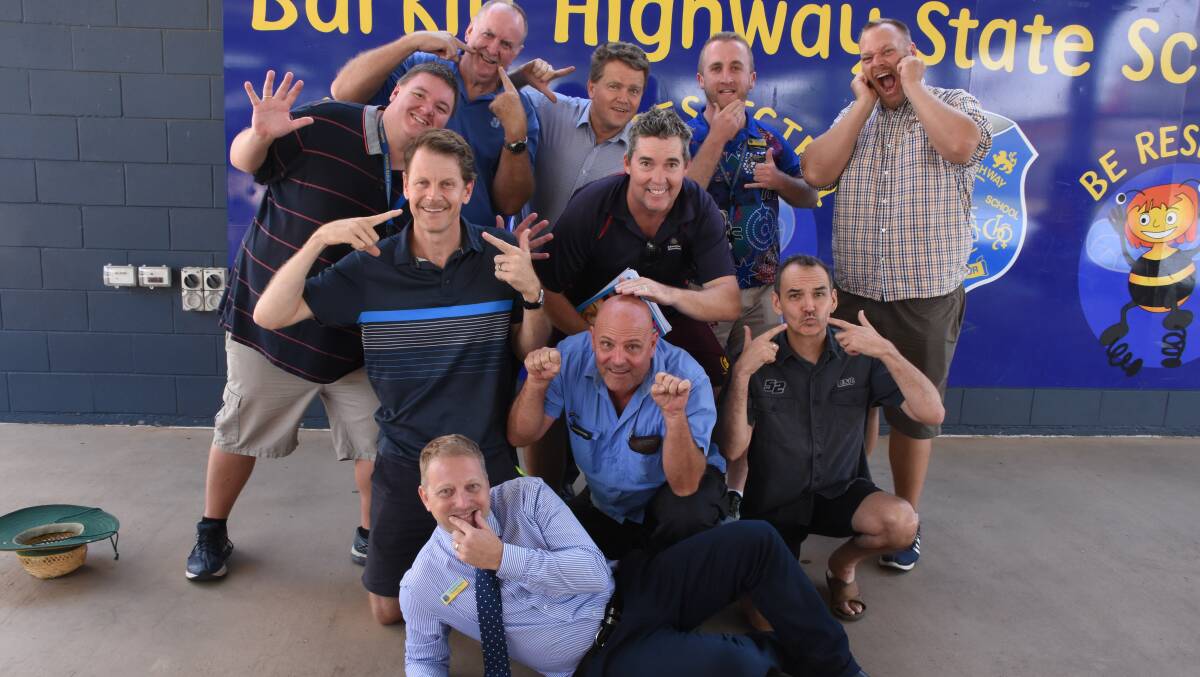 STACHE MUSKETEERS: The men from the Barkly State School are on a mission. Photo: Melissa North
