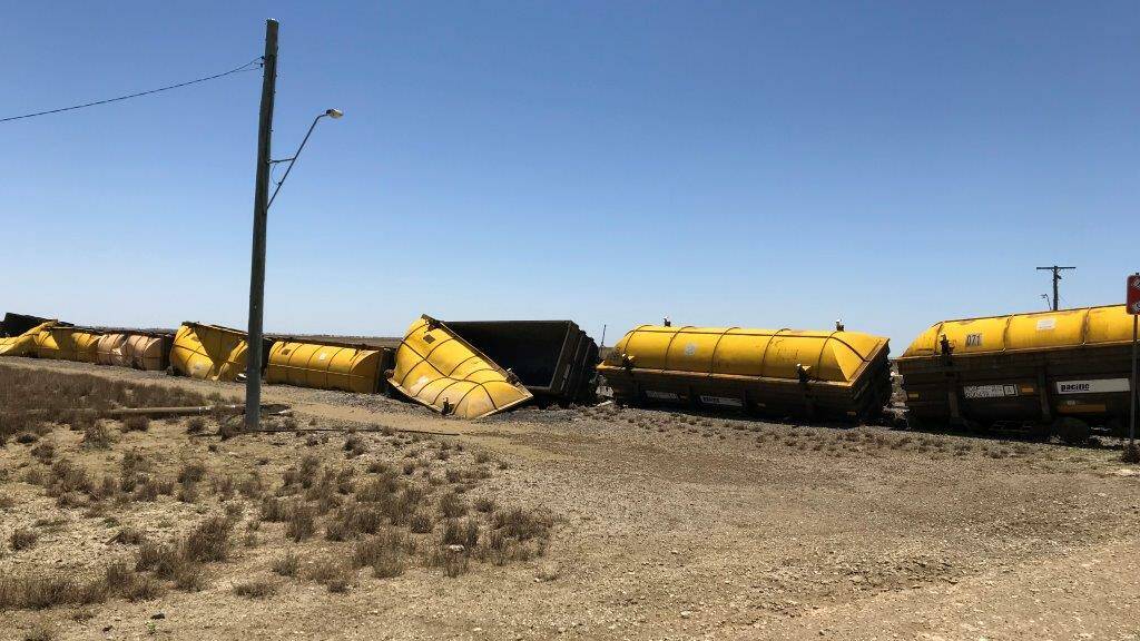 FLOOD EVENT: A Pacific nation train derailed during the recent Flood event near Nelia. Photo: Supplied