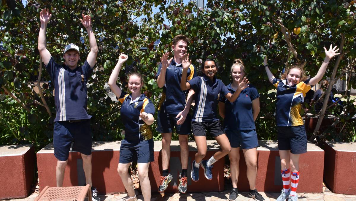 SCHOOLS OUT: Year 12 students rejoice after finishing their high school years. Photo: Melissa North