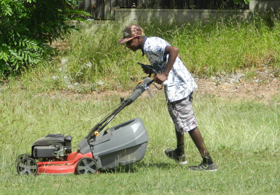 Mount Isa Flexible Learning Centre has been selected as one of six finalists to win a grant for their garden maintenance and lawn mowing social enterprise. Photo: Supplied