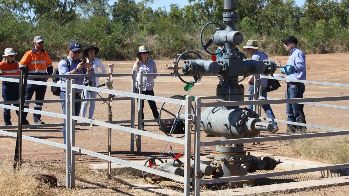 FRACKING: A 'fracked' gas well operated by Origin Energy near Daly Waters. Photo: Chris McLennan