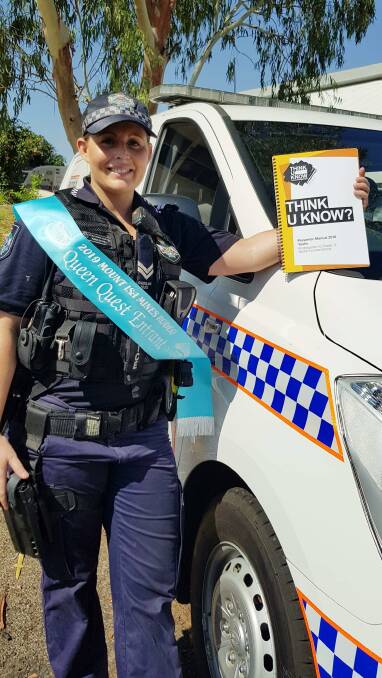 PRESENTATION: 2019 Mount Isa Rodeo Queen Entrant Aimee Sewell has an important message about cyberbullying. Photo: Supplied