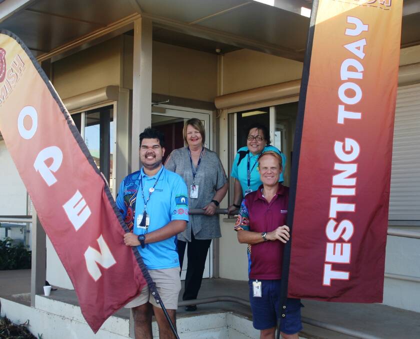 HAPPY HOURS: The Sexual Health Clinic staff were excited about their new premises on the Barkly Highway.