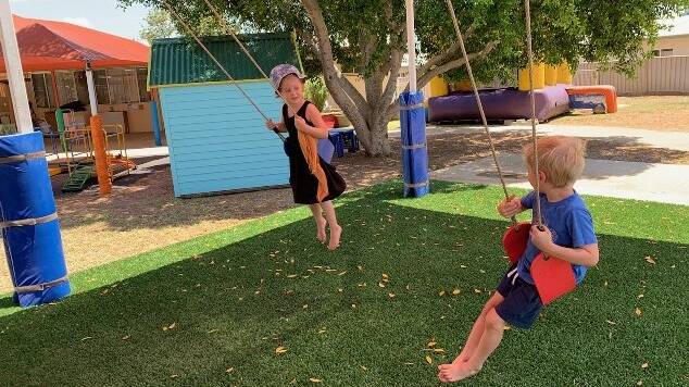 The young ones enjoyed the newly refurbished fort and swing area. Photo:Supplied
