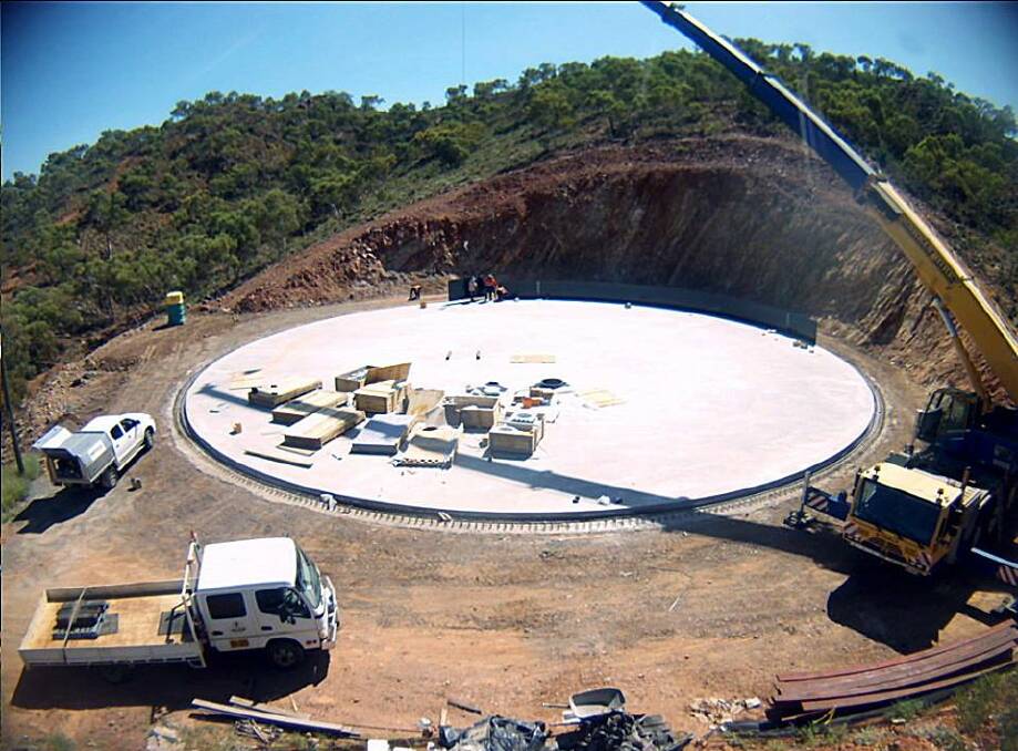 CONSTRUCTION: Pamela St hill reservoir. Photo: Mount Isa City Council