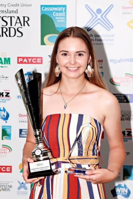 SPORTING EXCELLENCE: Brandee Ferguson won the Sporting Excellence Award at the NQ Sportstar awards this month. Photos: Supplied.