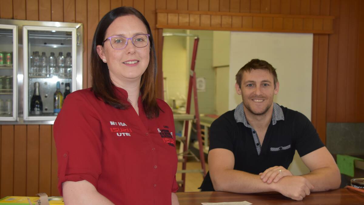 BIG CHANGES AHEAD: Karen Pye from Isuzu and President of Mount Is Rugby Union Kurt McGregor talked about the massive changes happening in the clubhouse. Photo: Melissa North