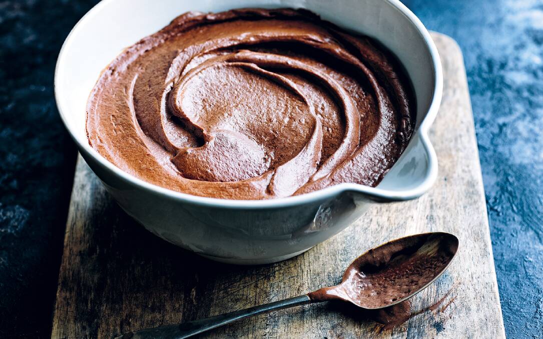 Chocolate mousse. Picture by Chris Court. Recipe and styling: Donna Hay
