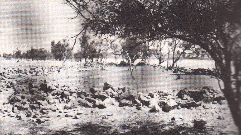 EARLY DAYS: Stone sheep yards built by John Sutherland's men 1865-1866. 