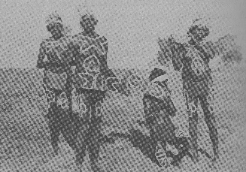 CORROBOREE: Station Aboriginals in Corroboree in 1905