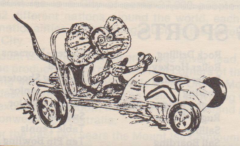 ISA LIZA: Glen Graham's depiction of Isa Liza go-karting. 