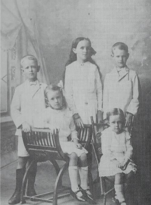 PIONEER FAMILIES: Emily Conroy's first grandchildren, Victor, Robert, Ivy, Ida and Sally Watson. 