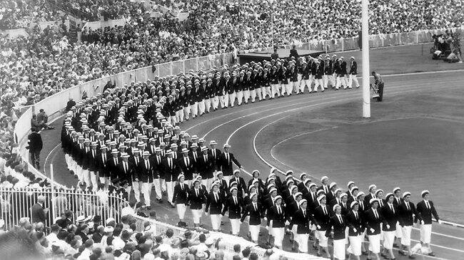 ISA'S OWN: The Australian Olympic team marching into the stadium at the Melbourne Olympic Games in 1956.