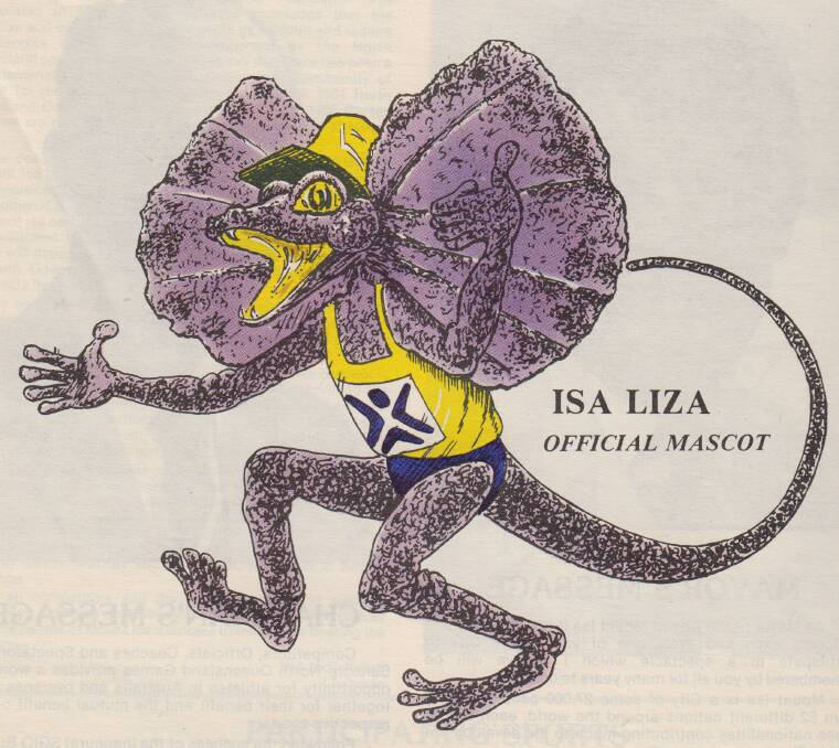 MASCOT: Isa Liza Mascot for the NQ Games of 1986. 