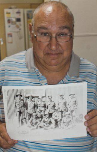 DIGGER LEGACY: Joe Rogers whose grandfather Peter Craigie enlisted in World War I in Adelaide. 
