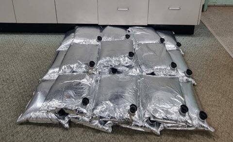 SEIZED: Police released an image of the alcohol which was allegedly heading for Doomadgee. Image: Queensland Police