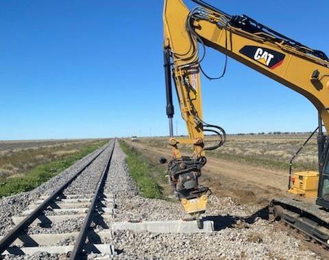 Queensland Rail had to repair over 4500 cement sleepers on the Mount Isa to Townsville line. Photo supplied.