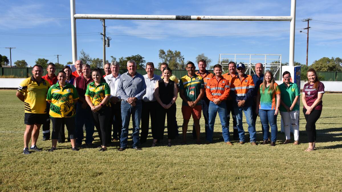 Some of the Mount Isa sponsors of the Legends of League. Photo: Samantha Campbell.