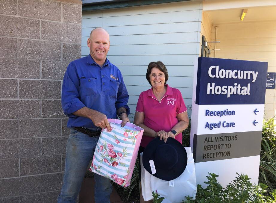 Quamby All Sports Association president Anthony McMillan made a $10,000 donation to Cloncurry Hospital. Photo supplied.