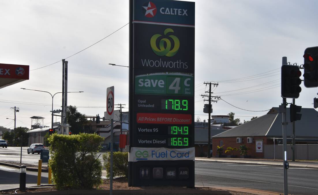 NEW RECORD: Mount Isa Woolworths Caltex has also priced unleaded at 178.9 cents per litre. Photo: Samantha Campbell.