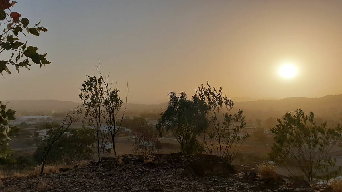 DUSTY: Mount Isa saw a light dust storm on Saturday. Photo Melissa Coleman
