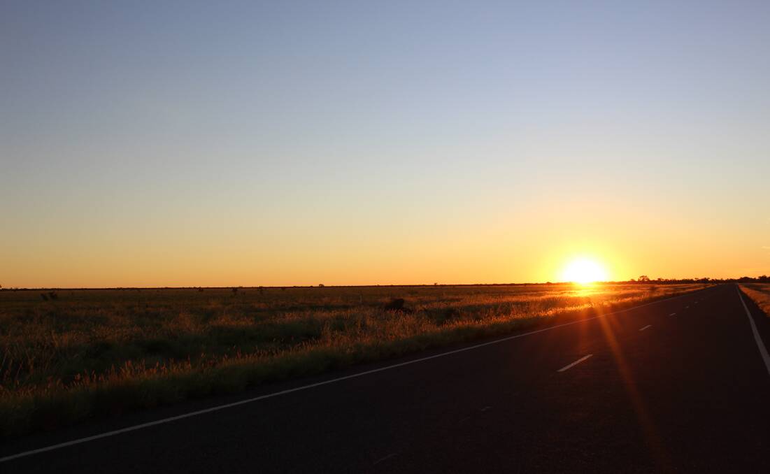 HOT, HOT, HOT: Not a cloud in site looking north to Camooweal. Photo: Samantha Walton.