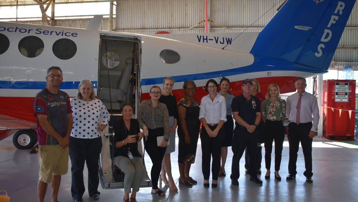 Mount Isa health services attended the unveiling of the new aircraft. Photo: Samantha Walton.